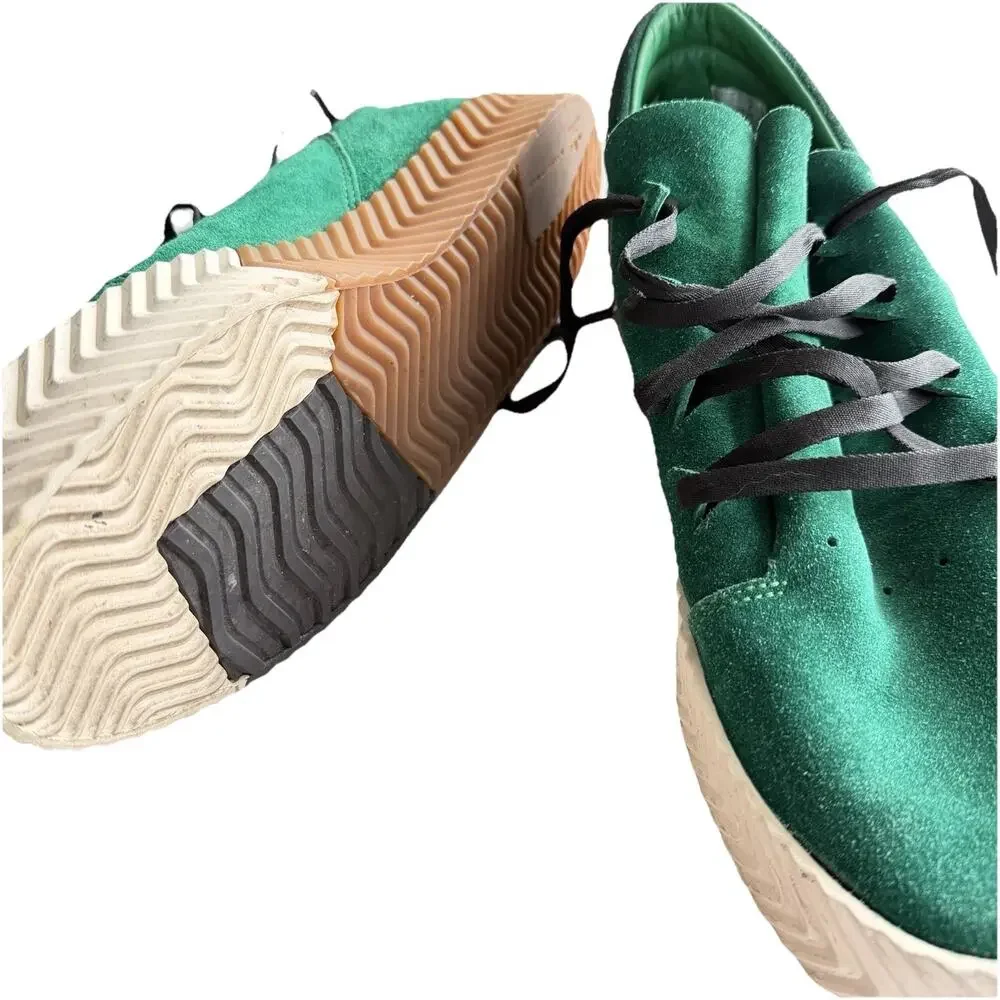 Adidas x Alexander Wang AW Skater Green Suede Gum Sole BY8907 Men's Size 13 Rare